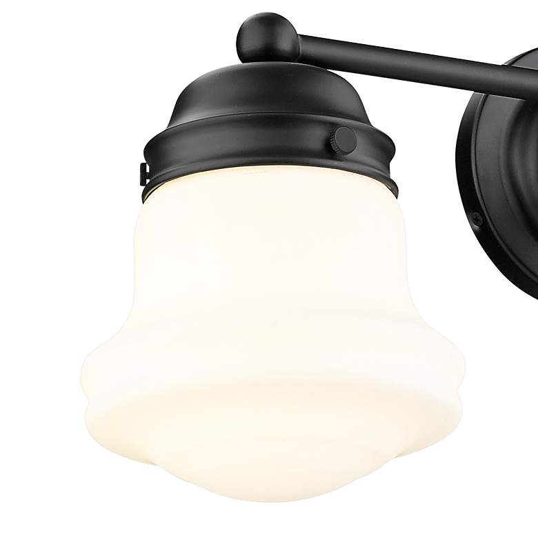 Image 3 Z-Lite Vaughn 22 1/2" Wide Matte Black 3-Light Bath Light more views