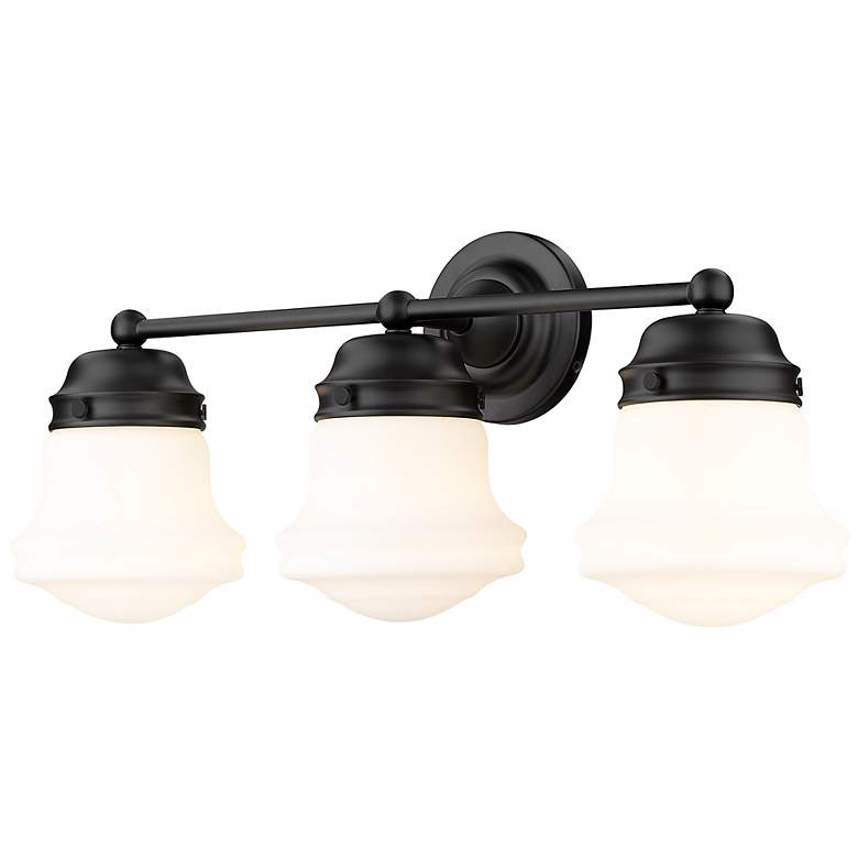 Image 5 Z-Lite Vaughn 22 1/2" Wide Matte Black 3-Light Bath Light more views
