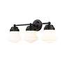 6_Z-Lite Vaughn 22 1/2" Wide Matte Black 3-Light Bath Light more views