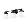 Z-Lite Vaughn 22 1/2" Wide Matte Black 3-Light Bath Light