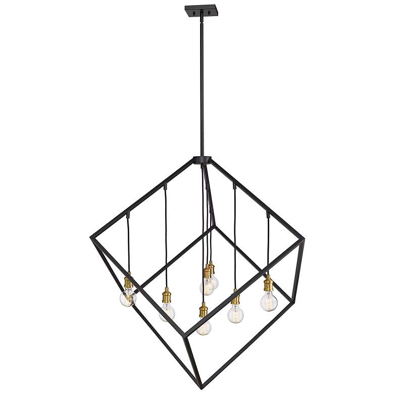 Image 6 Z-Lite Vertical 44 inch Wide 7-Light Bronze - Olde Brass Geometric Pendant more views