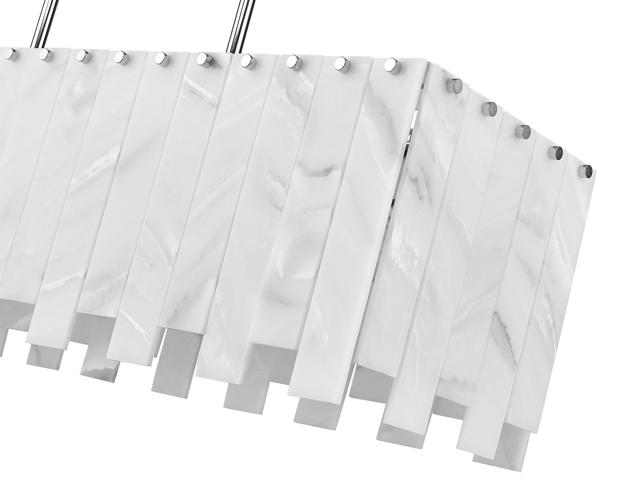 Z-Lite Viviana 40 3/4" Wide Polished Nickel Linear Pendant in scene