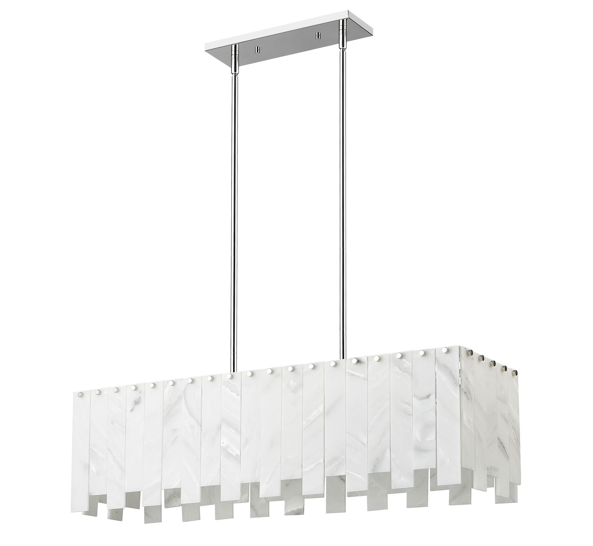 Z-Lite Viviana 40 3/4" Wide Polished Nickel Linear Pendant in scene