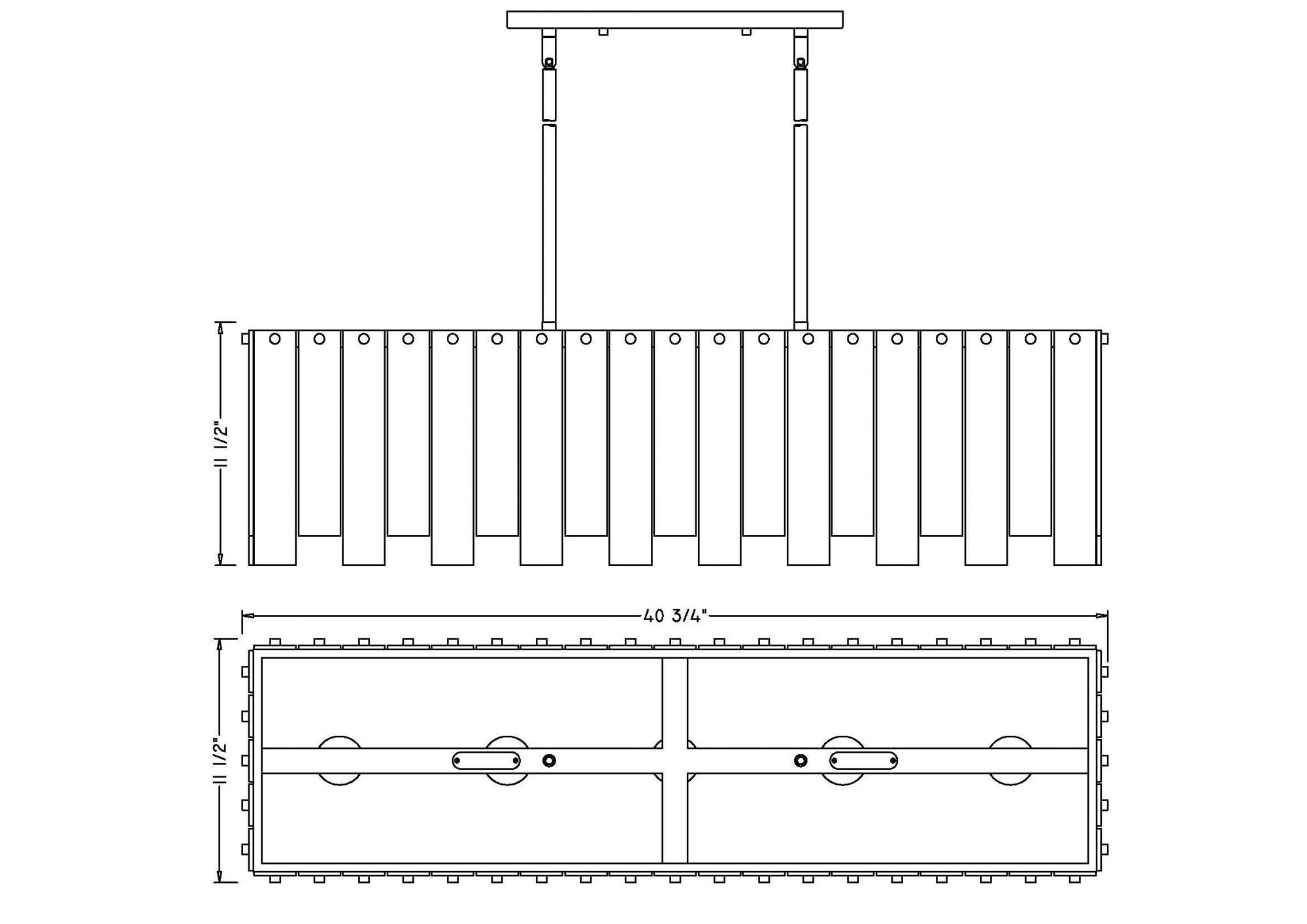 Z-Lite Viviana 40 3/4" Wide Polished Nickel Linear Pendant in scene