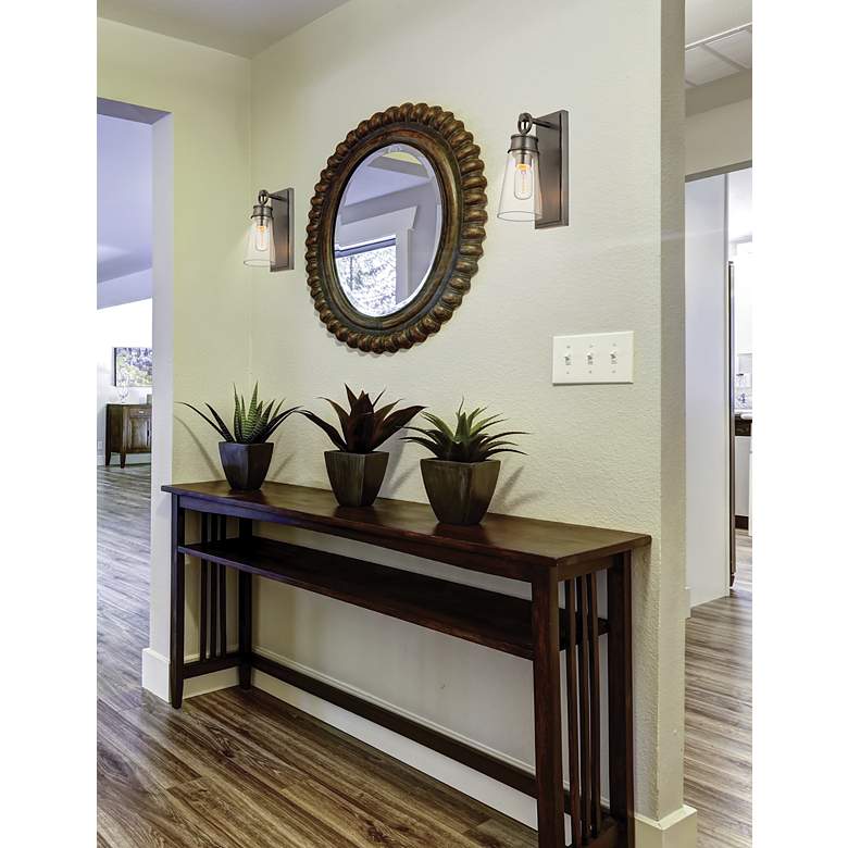 Image 2 Z-Lite Wentworth 1 Light Wall Sconce in Plated Bronze more views