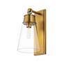 5_Z-Lite Wentworth 1 Light Wall Sconce in Rubbed Brass more views