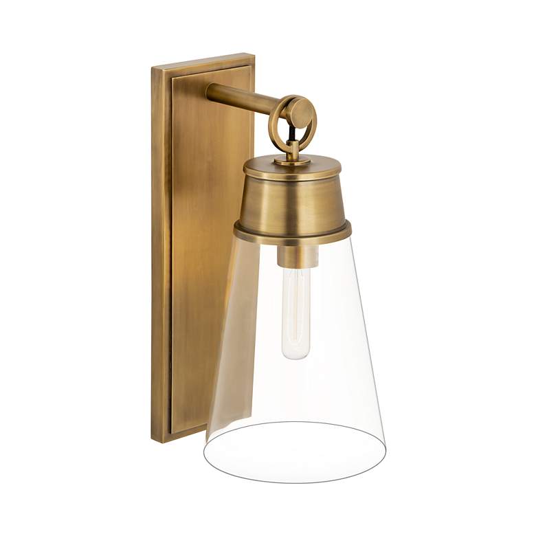 Image 6 Z-Lite Wentworth 1 Light Wall Sconce in Rubbed Brass more views
