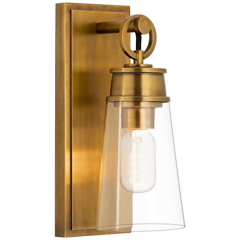 Image 1 Z-Lite Wentworth 1 Light Wall Sconce in Rubbed Brass