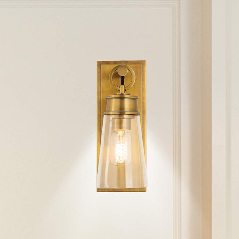 Image 1 Z-Lite Wentworth 1 Light Wall Sconce in Rubbed Brass