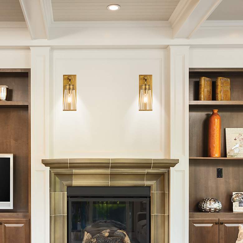 Image 3 Z-Lite Wentworth 1 Light Wall Sconce in Rubbed Brass more views