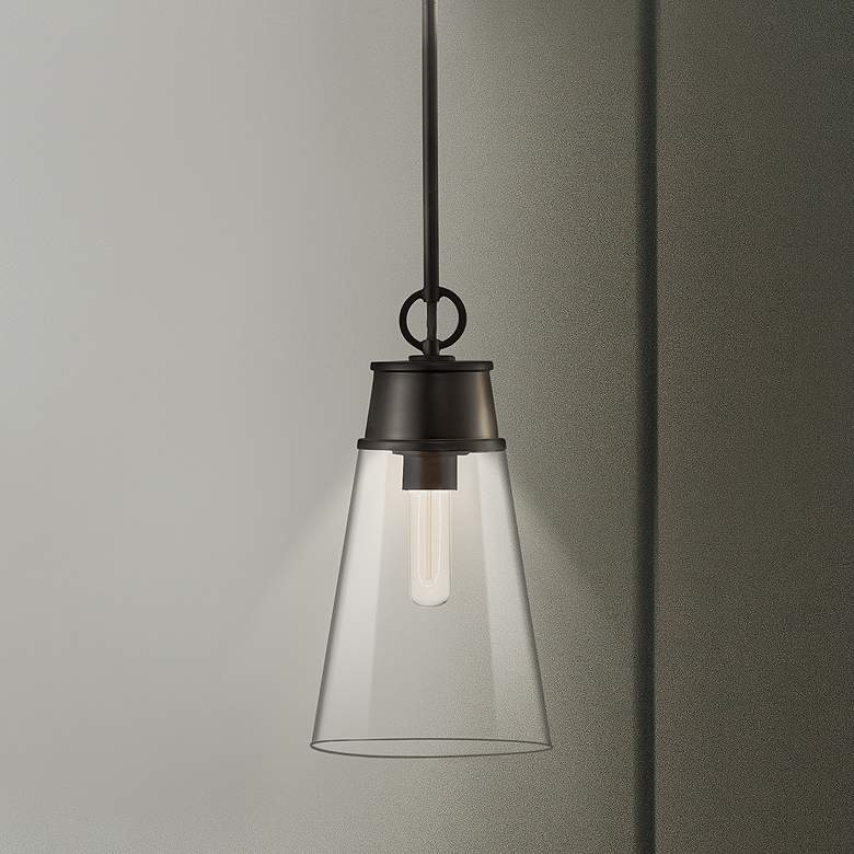 Image 1 Z-Lite Wentworth 7 1/2" Wide Matte Black Mini Pendant