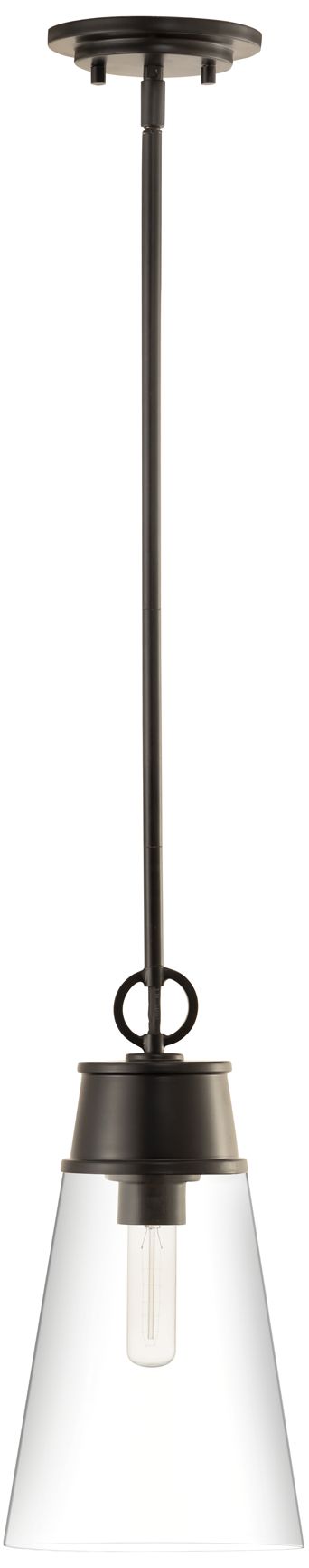Z-Lite Wentworth 7 1/2" Wide Matte Black Mini Pendant