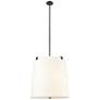 2_Z-Lite Weston 24" Wide Black and White Glass Modern 6-Light Pendant