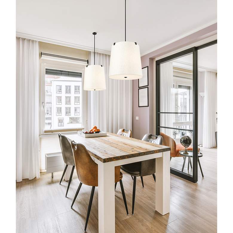 Image 4 Z-Lite Weston 24" Wide Black and White Glass Modern 6-Light Pendant more views