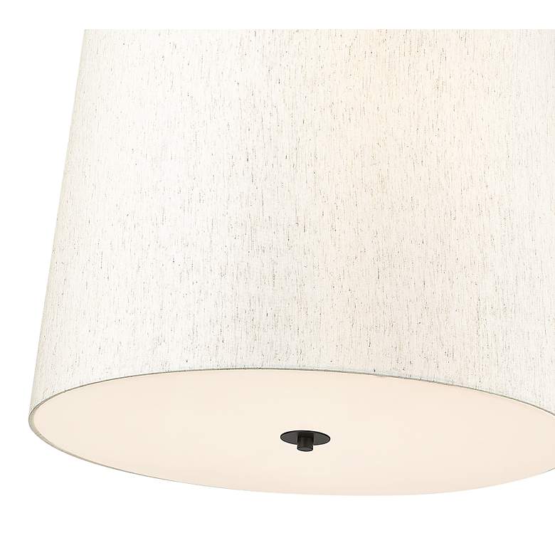 Image 7 Z-Lite Weston 24" Wide Black and White Glass Modern 6-Light Pendant more views