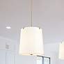 1_Z-Lite Weston 24" Wide Gold and White Linen 6-Light Modern Pendant