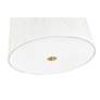 7_Z-Lite Weston 24" Wide Gold and White Linen 6-Light Modern Pendant more views