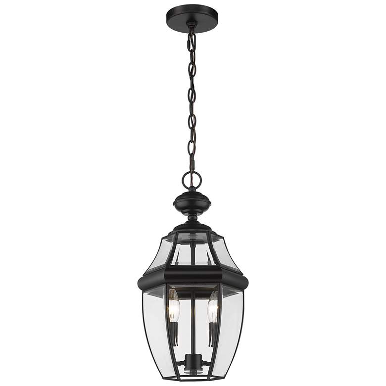 Image 1 Z-Lite Westover 18.8 inch High Black 2-Light Outdoor Hanging Porch Light