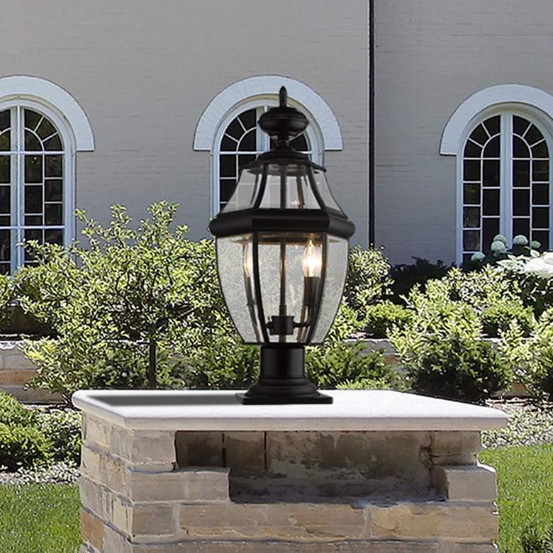 Image 1 Z-Lite Westover 2 Light Black Finish Outdoor Pier Mount Light