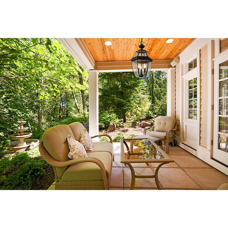 Image 3 Z-Lite Westover 20.8" High Black 3-Light Outdoor Hanging Porch Light more views