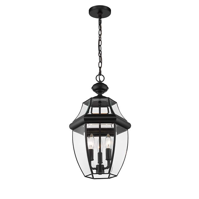 Image 6 Z-Lite Westover 20.8" High Black 3-Light Outdoor Hanging Porch Light more views