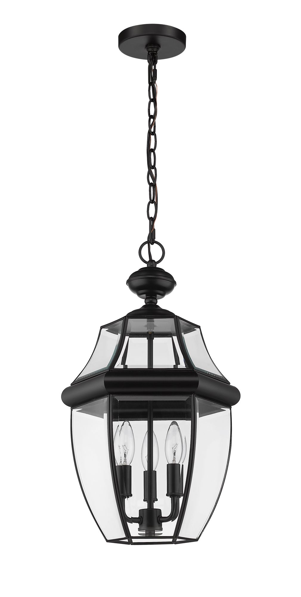 Z-Lite Westover 20.8" High Black 3-Light Outdoor Hanging Porch Light
