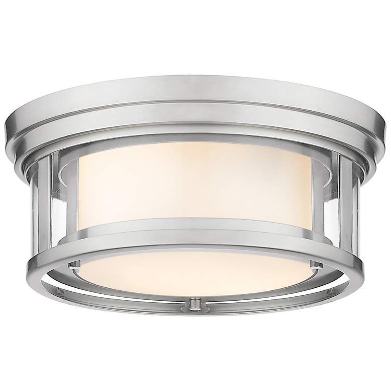 Image 2 Z-Lite Willow 12" Wide Brushed Nickel Ceiling Light