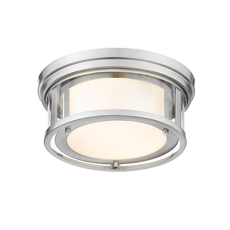 Image 6 Z-Lite Willow 12" Wide Brushed Nickel Ceiling Light more views