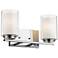 Z-Lite Willow 15" Wide Chrome 2-Light Vanity Bath Light
