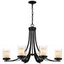3_Z-Lite Willow 35 1/4" Matte Black Pillar Candle 6-Light Chandelier