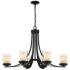 Z-Lite Willow 35 1/4" Matte Black Pillar Candle 6-Light Chandelier