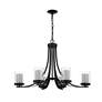Z-Lite Willow 35 1/4" Matte Black Pillar Candle 6-Light Chandelier in scene
