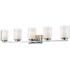 Z-Lite Willow 40 1/2" Wide 5-Light Chrome Finish Up Glass Vanity Light