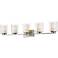 Z-Lite Willow 40 1/2" Wide Brushed Nickel 5-Light Vanity Bath Light