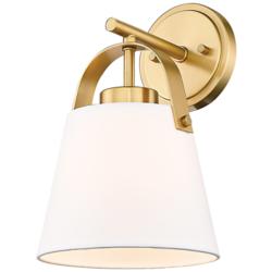 Z-Lite Z-Studio 12 3/4" High Ivory and Brushed Brass Wall Sconce