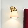 1_Z-Lite Z-Studio 12 3/4" High Ivory and Brushed Brass Wall Sconce