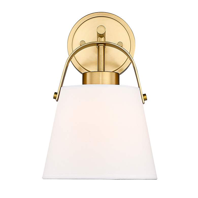 Image 5 Z-Lite Z-Studio 12 3/4" High Ivory and Brushed Brass Wall Sconce more views