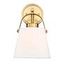 5_Z-Lite Z-Studio 12 3/4" High Ivory and Brushed Brass Wall Sconce more views