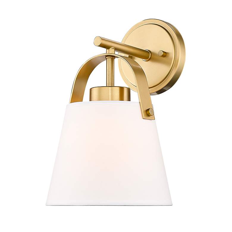 Image 6 Z-Lite Z-Studio 12 3/4" High Ivory and Brushed Brass Wall Sconce more views