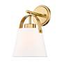 6_Z-Lite Z-Studio 12 3/4" High Ivory and Brushed Brass Wall Sconce more views
