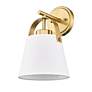 Z-Lite Z-Studio 12 3/4" High Ivory and Brushed Brass Wall Sconce