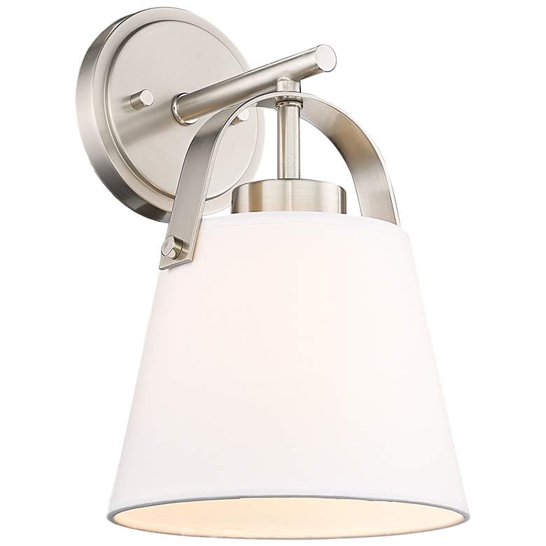 Image 1 Z-Lite Z-Studio 12 3/4" High Ivory and Brushed Nickel Wall Sconce