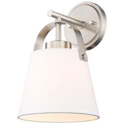 Z-Lite Z-Studio 12 3/4" High Ivory and Brushed Nickel Wall Sconce