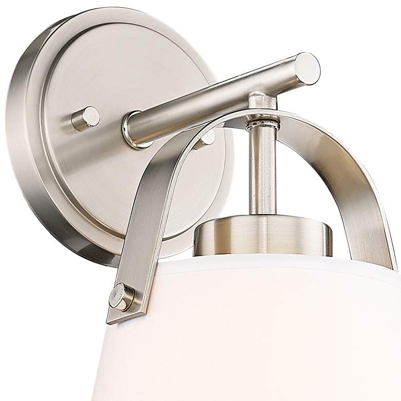 Image 3 Z-Lite Z-Studio 12 3/4" High Ivory and Brushed Nickel Wall Sconce more views