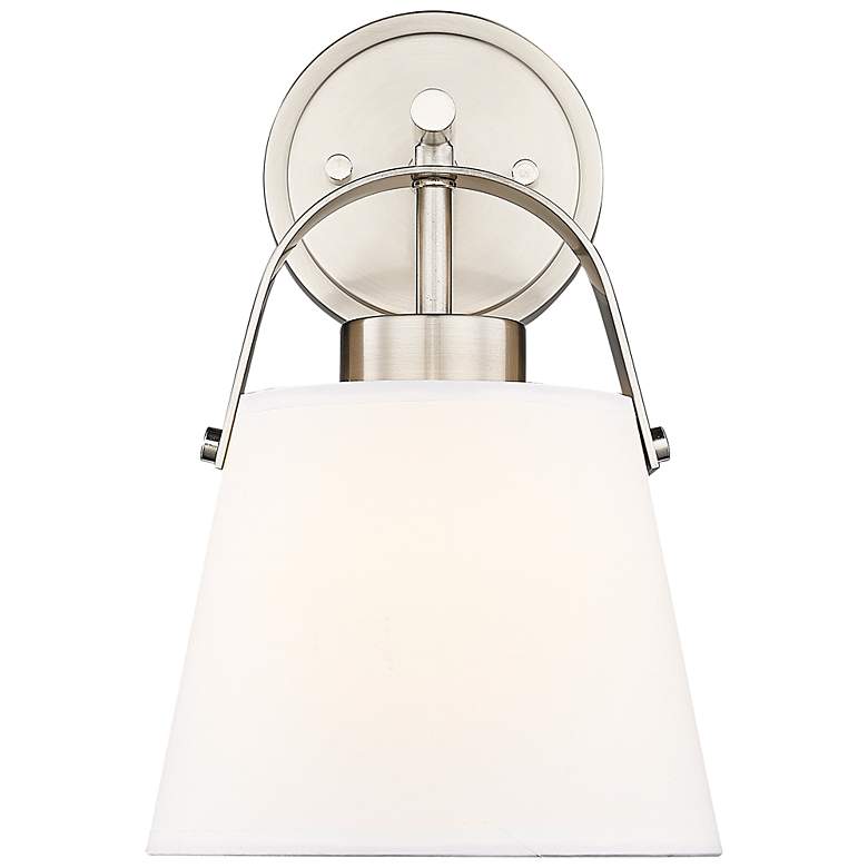 Image 4 Z-Lite Z-Studio 12 3/4" High Ivory and Brushed Nickel Wall Sconce more views