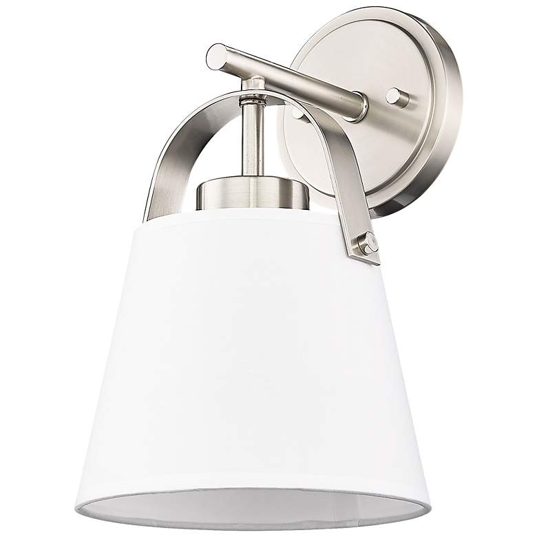Image 7 Z-Lite Z-Studio 12 3/4" High Ivory and Brushed Nickel Wall Sconce more views