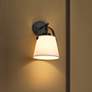 2_Z-Lite Z-Studio 12 3/4" High Ivory and Matte Black Wall Sconce
