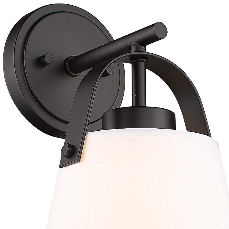 Image 4 Z-Lite Z-Studio 12 3/4" High Ivory and Matte Black Wall Sconce more views