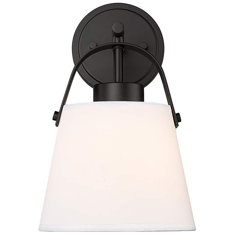 Image 5 Z-Lite Z-Studio 12 3/4" High Ivory and Matte Black Wall Sconce more views