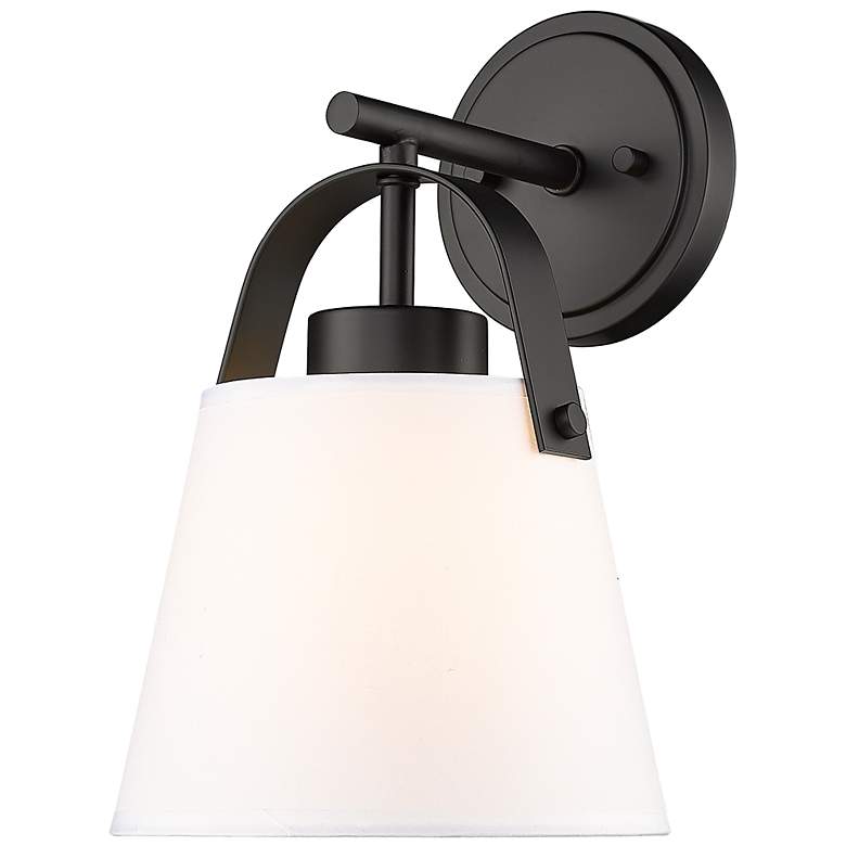 Image 6 Z-Lite Z-Studio 12 3/4" High Ivory and Matte Black Wall Sconce more views